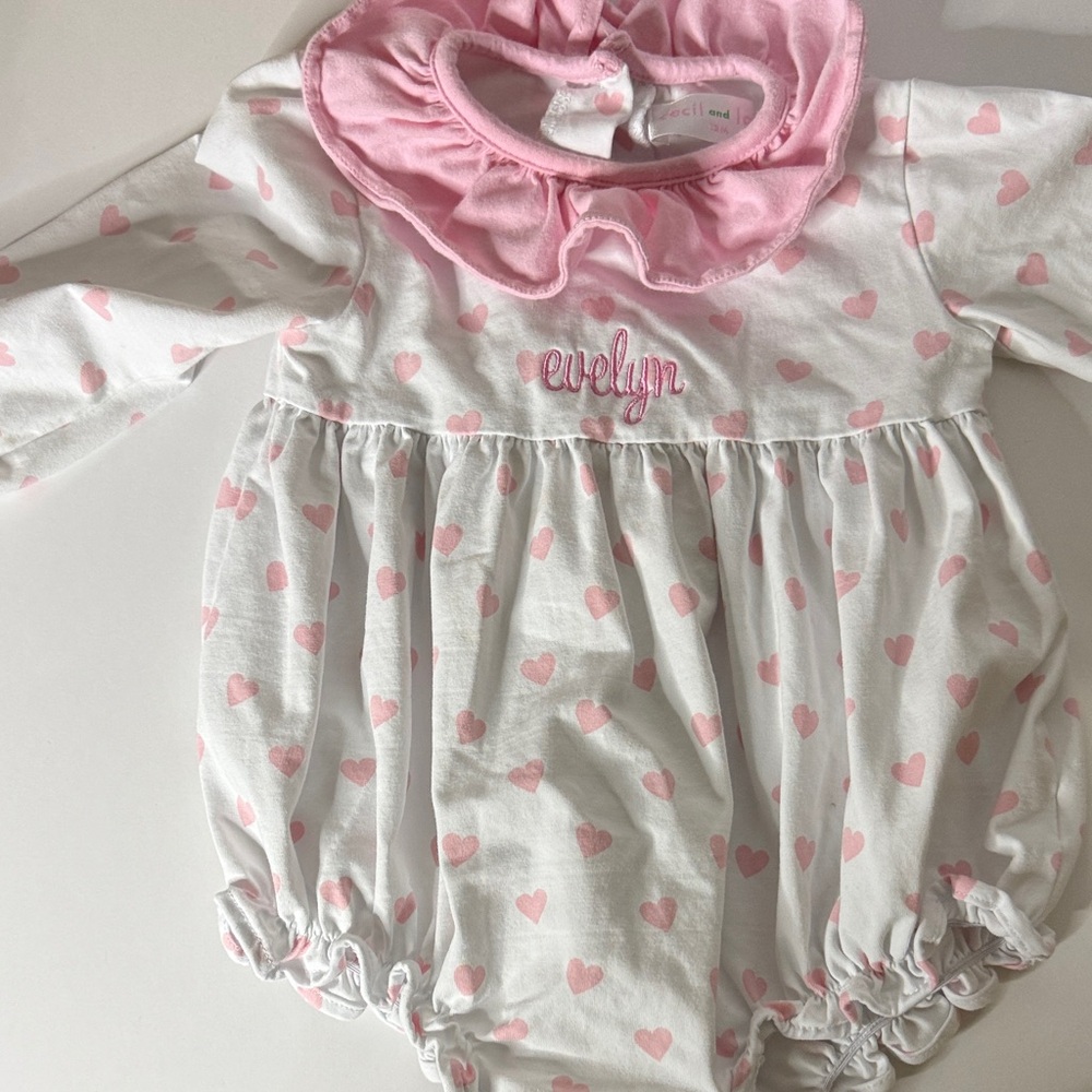 Pink Heart Baby Romper